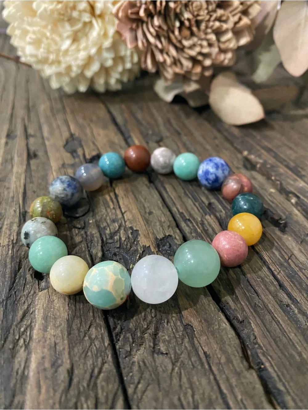 Colorful Gemstone Stretch Bracelet